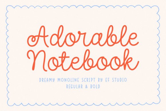 Adorable Notebook Font: A Playful Script for Handmade Business Magic