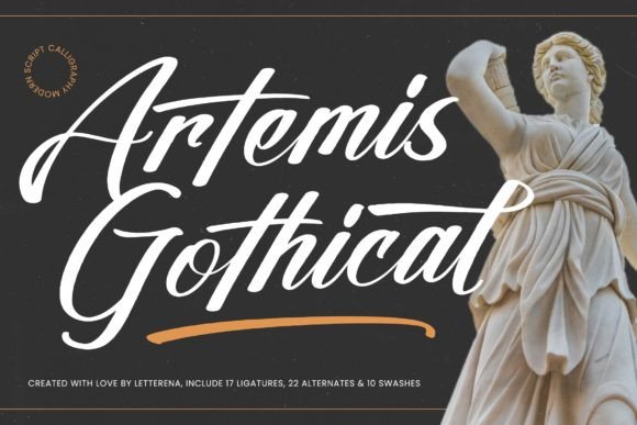 Artemis Gothical: A Luxurious Script Font for Crafters and Product Designers