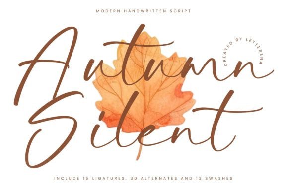 Autumn Silent: A Handwritten Font for Elegant Craft and Product Designs