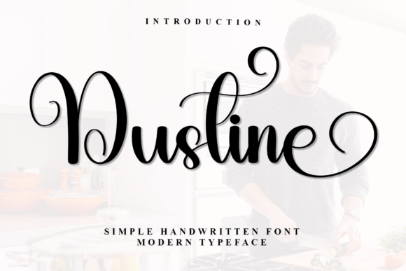 Dustine Font: Warm Handwritten Style for Small Business Branding