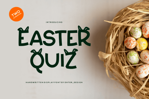 Easter Quiz: A Handwritten Font for Engaging Digital Campaigns