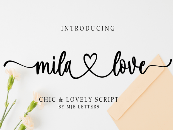 Elegant Script Font Review: Mila Love for Branding & Design Projects