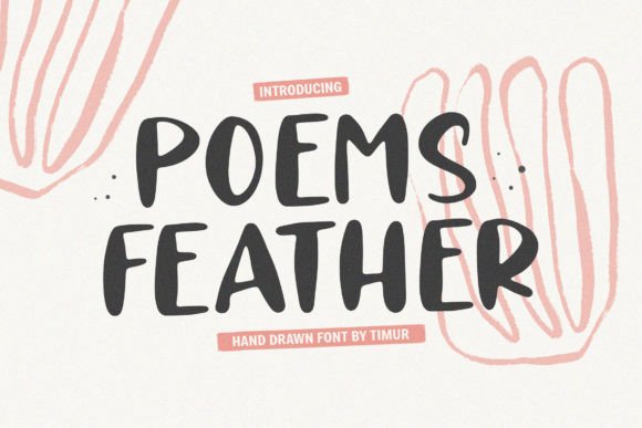 Poems Feather Font: Elegant Branding for Small Business