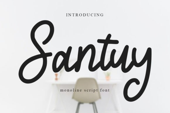 Santuy Font: Elegant Monoline Script for Crafters