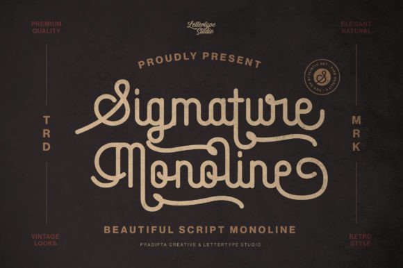 Sigmature Monoline Font: A Designer’s Retro Branding Test