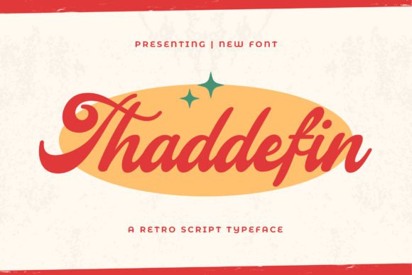 Thaddefin Font: Retro Script for Digital Marketing