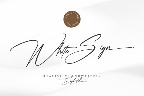 White Sign Font for Elegant Editorial Design